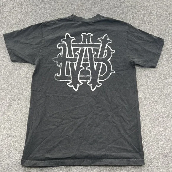 Blurred T Shirt Mens M Skater Grunge Y2K Baggy Hip Hop Punk Rock Faded Black SS - Picture 3 of 6